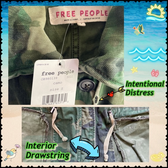 Free People “Seize D’day” Camo Jacket - Picture 5 of 6